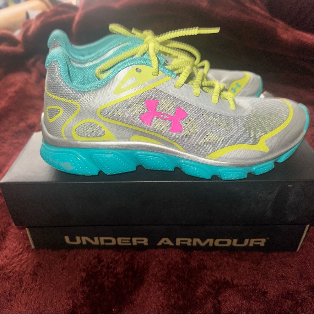 Under Armour Gray and Teal Athletic Shoes